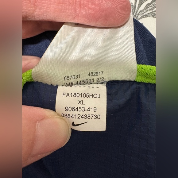 Men's Nike Navy Seattle Seahawks Sideline Alpha Fly Rush Pullover Jacket XL - Picture 9 of 14